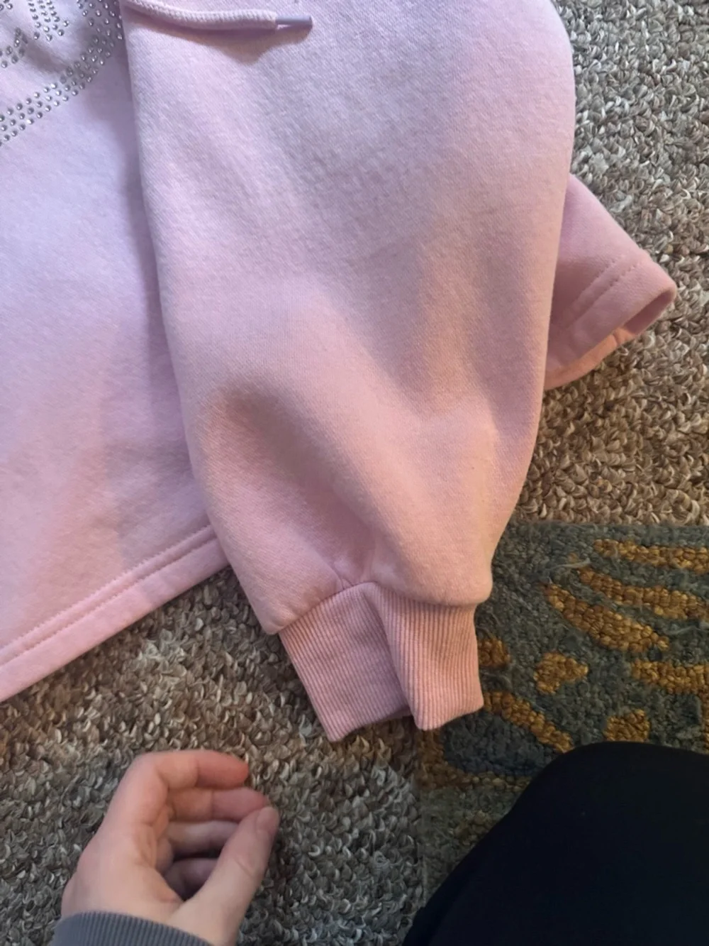 Von Dutch Pink Rhinestone cropped hoodie - Picture 6 of 6